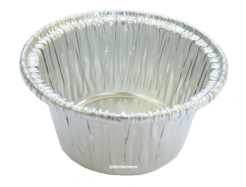 KitchenDance Disposable Silver Aluminum Foil Mini Ramekin Cup  2 Ounces Round Heavy Duty Aluminum Pans for Baking Storing Preparing Food  Oven Safe Cups Perfect for Desserts or Flan S220 50