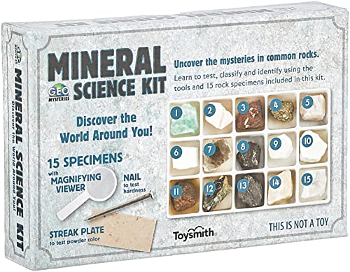 Toysmith STEM Toy Mineral Science Kit Geology Rock Specimen for Young Geologists - Image 1