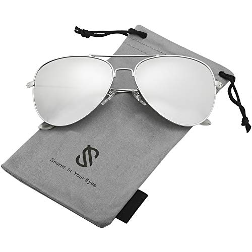 SOJOS Classic Aviator Polarized Sunglasses for Men Women Vintage Retro StyleSilverSilver - Image 3