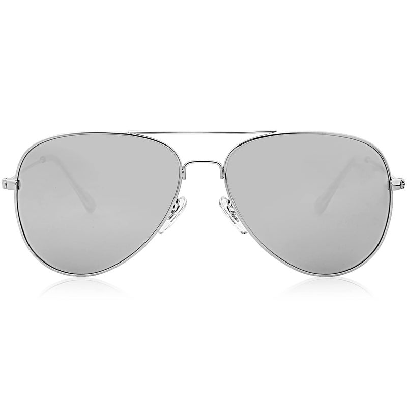 SOJOS Classic Aviator Polarized Sunglasses for Men Women Vintage Retro StyleSilverSilver - Image 2
