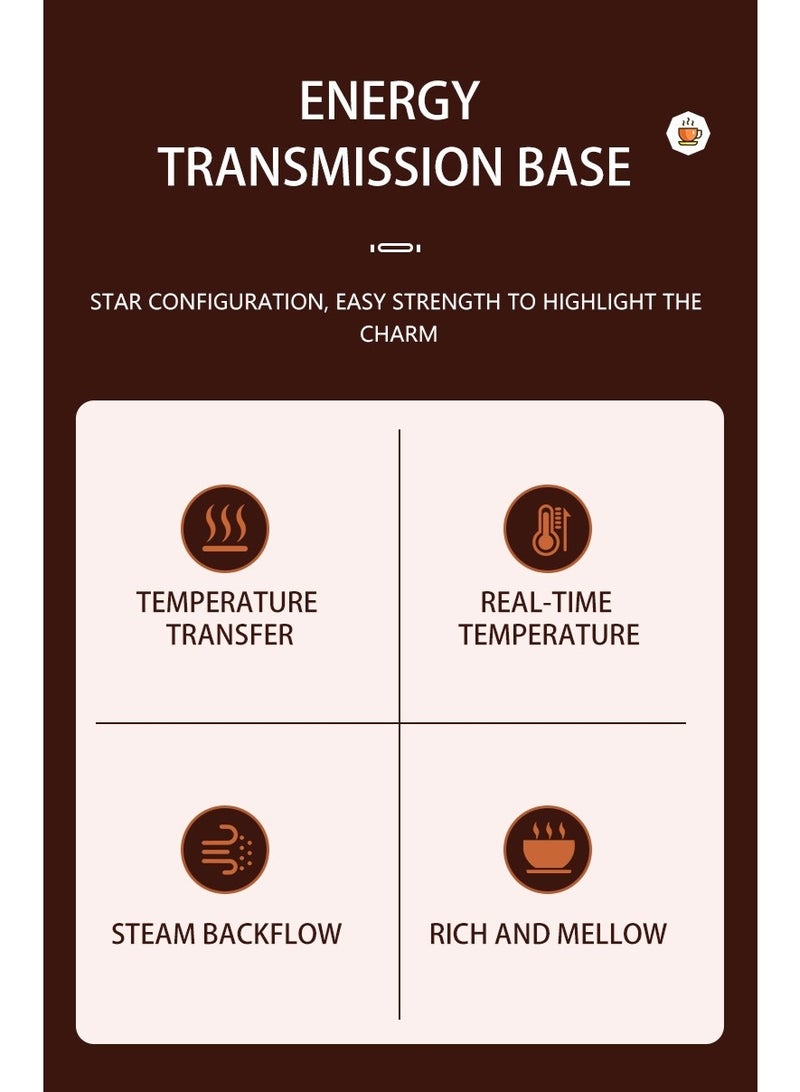 Turkish Coffee Maker, Espresso Machines, Electric Coffee Pot, 300ml, 600W, 4 cups of coffee, one button operation, easy to clean, Black - Image 4