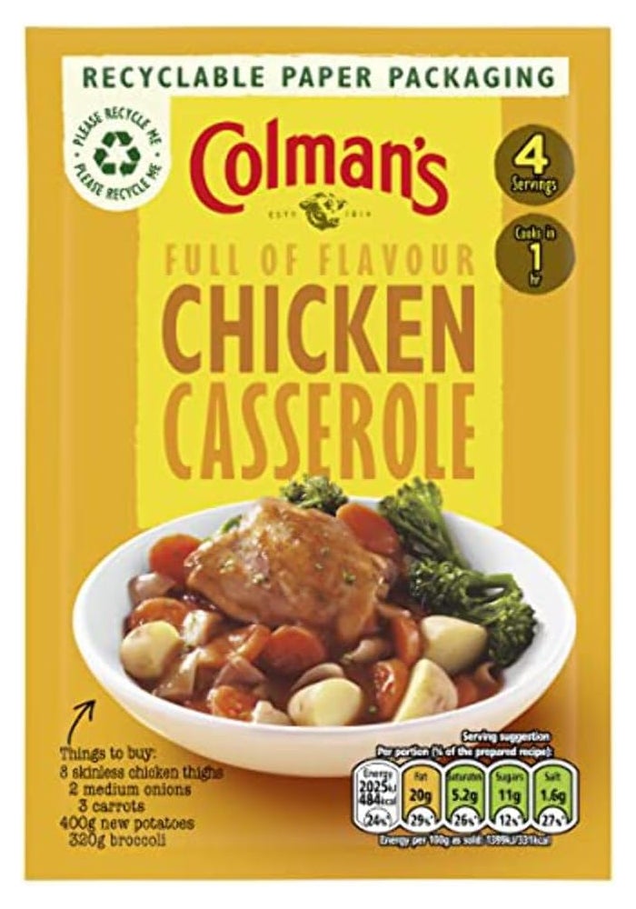 Colman's Full of Flavour Chicken Casserole Seasoning Mix - 39g - Image 1