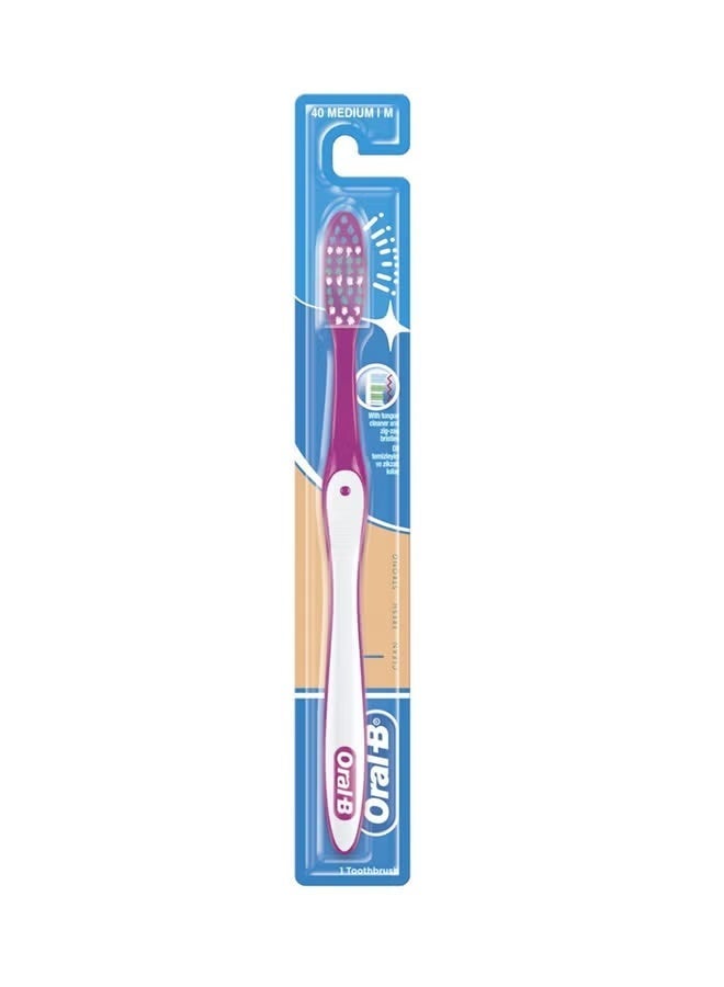 Oral-B 123 Fresh Toothbrush - 40 Medium Multi Colour - Image 2