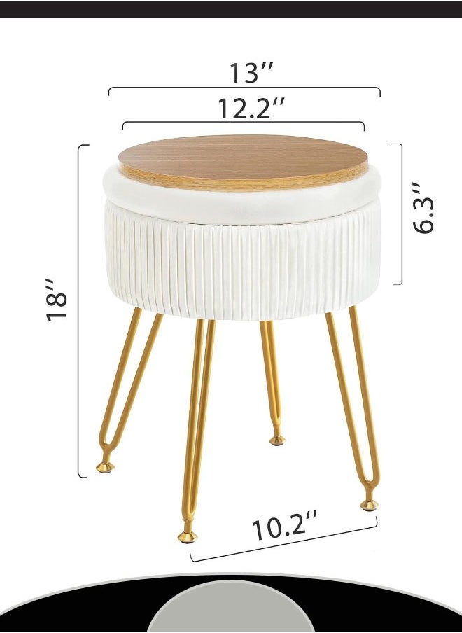 Multifunctional Storage Round Stool, Home Makeup Stool, Simple Portable Storage Box, Removable Load-Bearing Stool, Coffee Table Footstool, Metal Leg Triangular Structure Cushion Stool(White) - pzsku/Z480042395E54499F9BD4Z/45/_/1721631791/d8c08918-dc73-43a0-98d8-f4b0097aec77