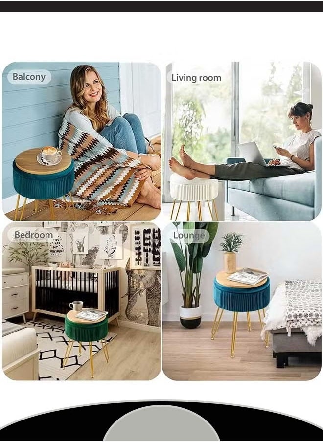 Multifunctional Storage Round Stool, Home Makeup Stool, Simple Portable Storage Box, Removable Load-Bearing Stool, Coffee Table Footstool, Metal Leg Triangular Structure Cushion Stool(White) - pzsku/Z480042395E54499F9BD4Z/45/_/1721631812/1cdf6ce4-e654-495a-a7eb-7c0328884a4e