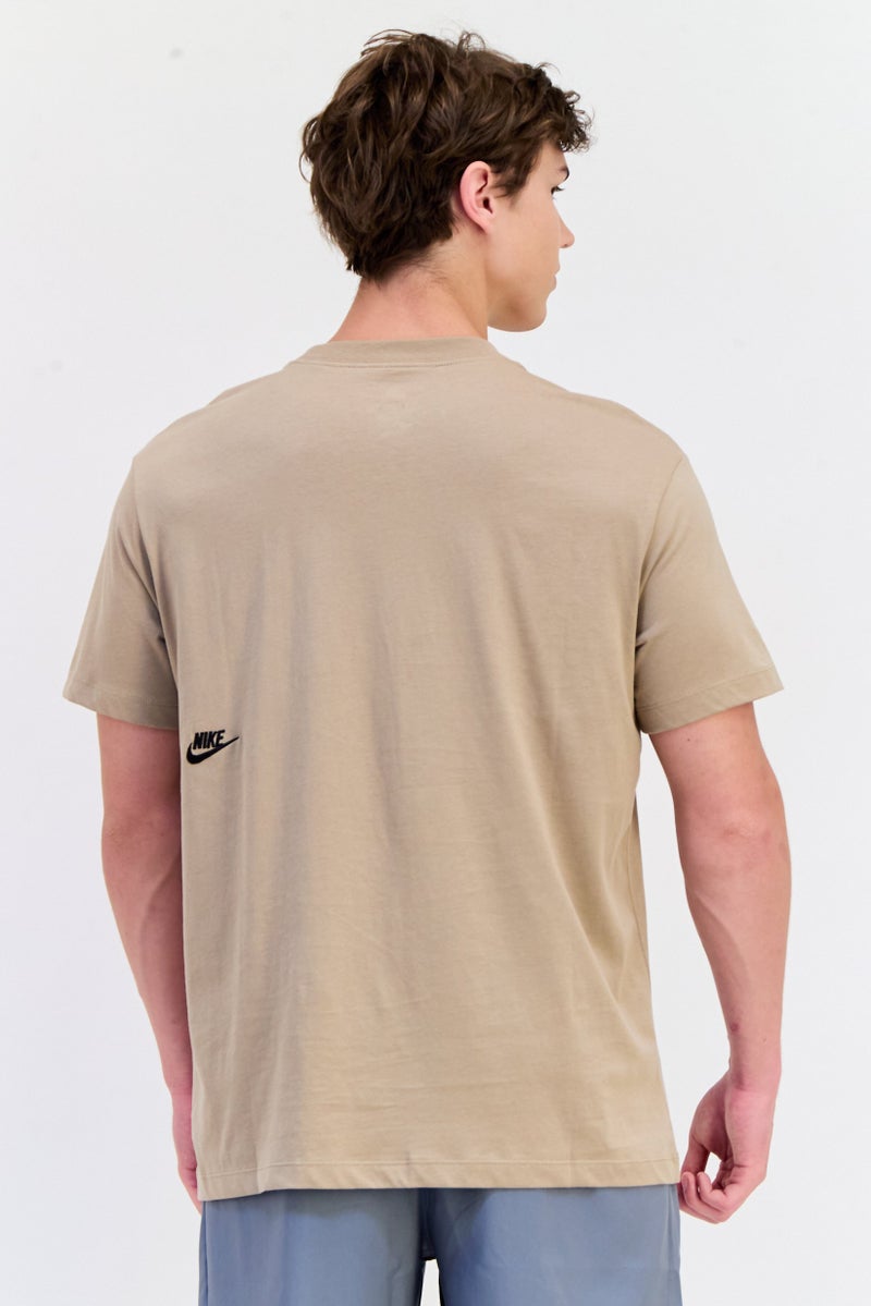 Nike Men Loose Fit Short Sleeve Outdoor T-Shirt, Tan  - Image 4