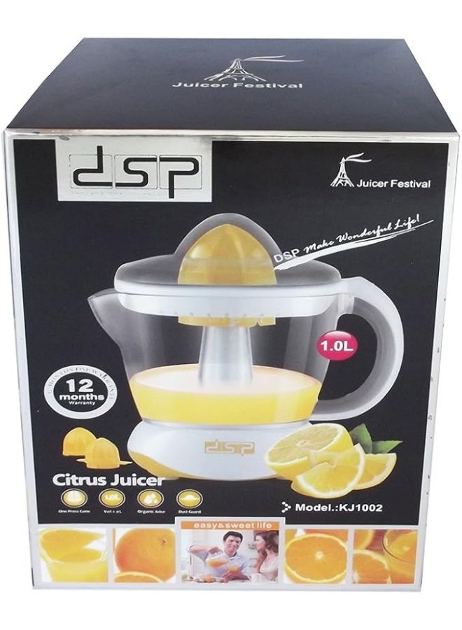 دي اس بي DSP عصارة حمضيات مخروطية بضغطة واحدة بقدرة 40 واط وسعة 1 لتر، موديل KJ1002