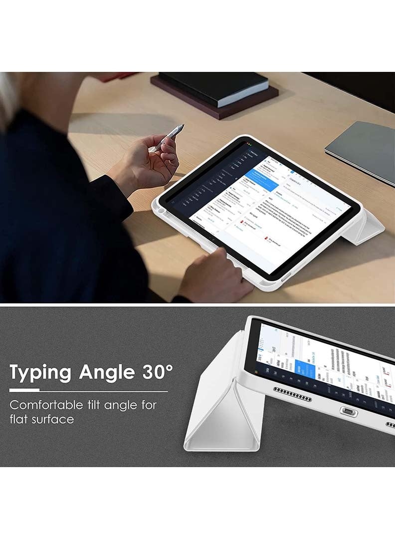 ثيودور حافظة متوافقة مع iPad (A16) الجيل الحادي عشر 11 بوصة 2025/الجيل العاشر 10.9 بوصة 2022 حافظة ذكية مع حامل أقلام، حافظة واقية مع ظهر ناعم من مادة TPU، غطاء للنوم/الاستيقاظ التلقائي، رمادي - Image 4