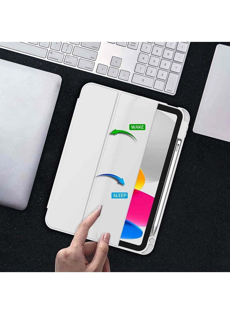 ثيودور حافظة متوافقة مع iPad (A16) الجيل الحادي عشر 11 بوصة 2025/الجيل العاشر 10.9 بوصة 2022 حافظة ذكية مع حامل أقلام، حافظة واقية مع ظهر ناعم من مادة TPU، غطاء للنوم/الاستيقاظ التلقائي، رمادي - Image 5