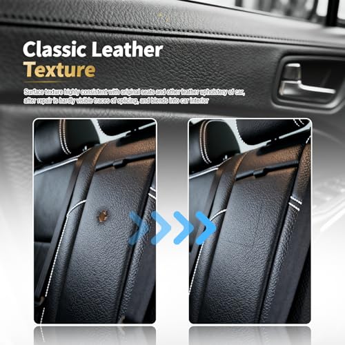 YGDMD 2PCS 8×4 Inch PU Leather Patch for Car Seat Repair,Self-Adhesive Leather Repair Patch Tape Vinyl Repairs Kit,Portable Car Leathers Repairs Kit for Cars Upholstery Seat,Furniture - Image 3