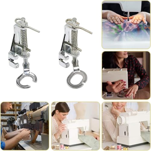 LepoHome 2 PCS Large Metal Darning/Free Motion Sewing Machine Presser Foot for Most Low Shank Brother Singer Janome Babylock and More Sewing Machines - Include Close Toe, Open Toe Foot - Image 5