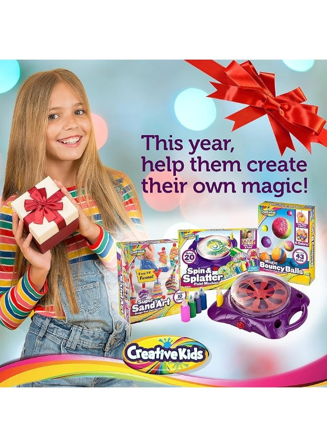 Creative Kids Creative Kids Spin & Paint Refill Pack - 8 x Large Cards - 8 x Small Cards - 4 x Round Cards - 5 Bottles of Colored Paint - Image 4