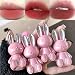 Skynest 3 Colors Matte Liquid Lipstick Cute Rabbit Key Chain Lip Gloss Lightweight Matte Finish Lip Stain Full Coverage Korean Makeup for Girls156 - Image 2