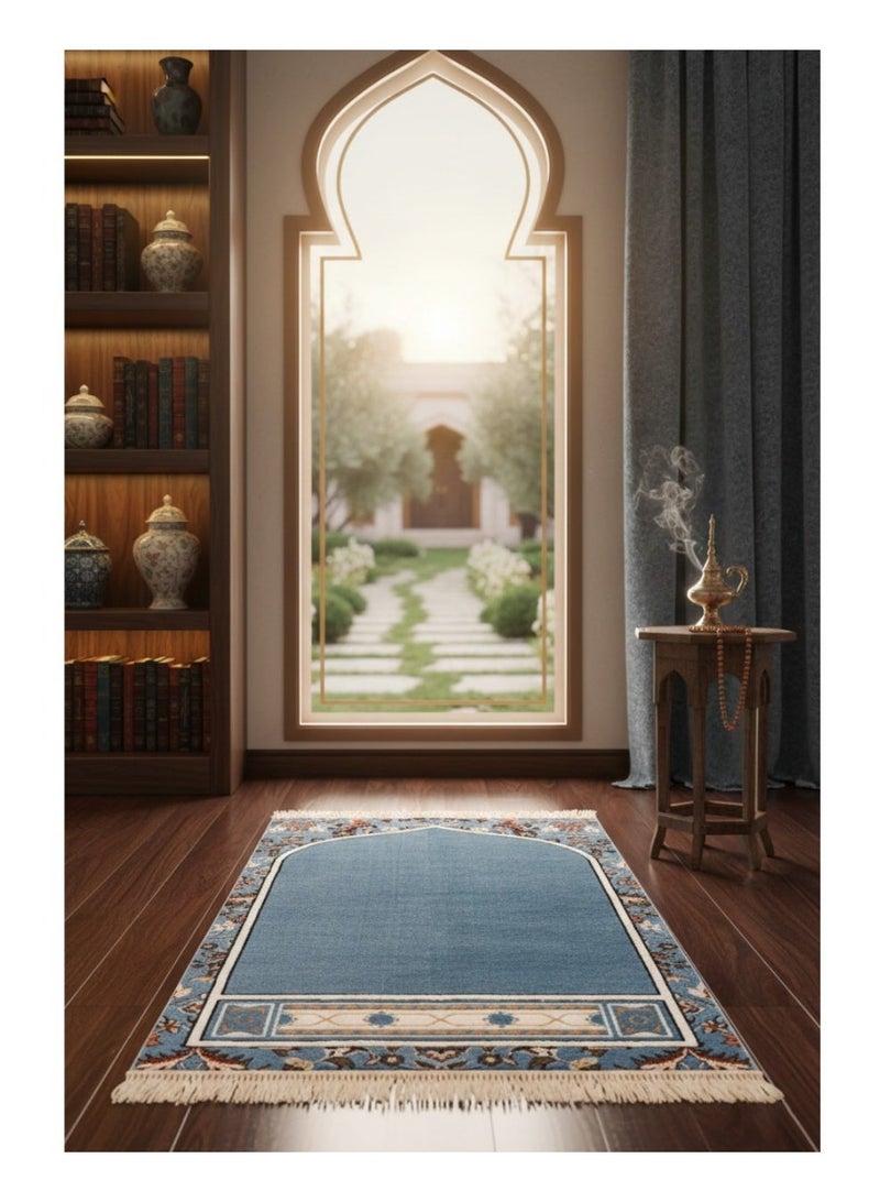 سجادتي سجادة صلاة المحراب من سجادتي مبطنة مستوحاة من محراب إمام الحرم تمنحك إحساس الطمأنينة مقاس 70×110 سم - Image 4