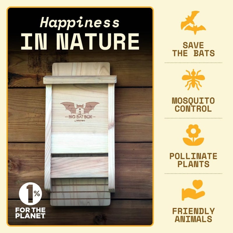 WildYard BIGBATBOX - Complete Bat House for Outdoors - Clean Backyard from Mosquitoes - No Interior Paint - One-Chamber Design - Easy to Hang - Bat Houses for Outdoors - Image 2