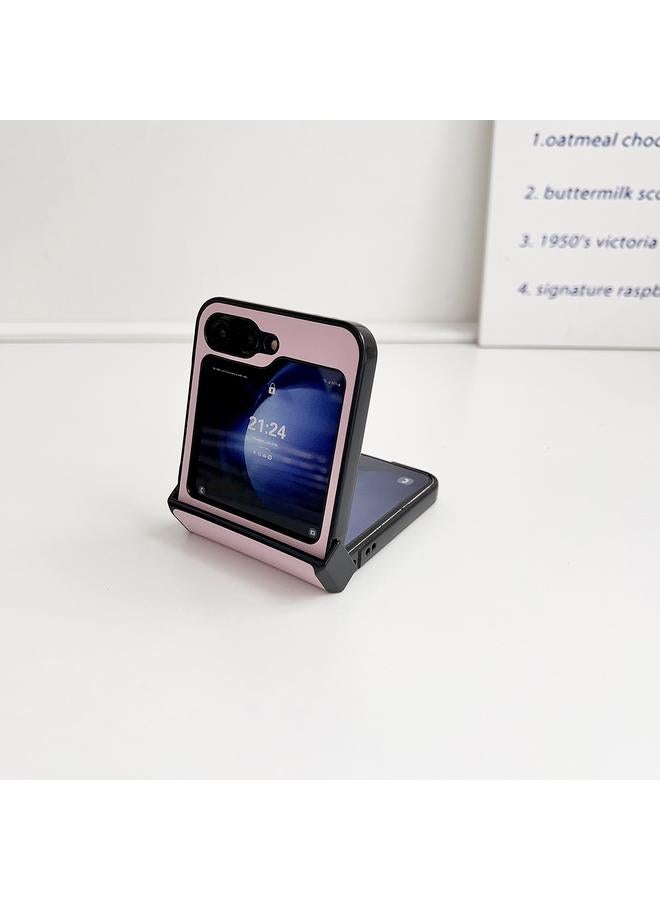 S-TOP Case For Samsung Galaxy Z Flip6 5G Three-piece Set Morandi Solid Color Leather Texture Phone Case - Image 5