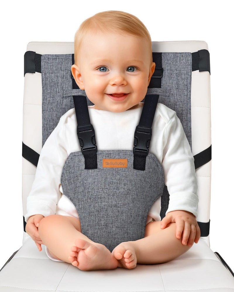 liuliuby Compact Travel High Chair Portable High Chair for Baby Baby Travel Essential Harness Seat Must Haves for Vacations Restaurants Family Visits with Babies Portable Highchair Seat