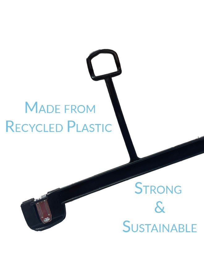Ethic Solutions 500 PCS BOX OF 10 INCH PLASTIC BOTTOM HANGERS WITH LOOP & METAL CLIPS - NB 1100  - Image 4