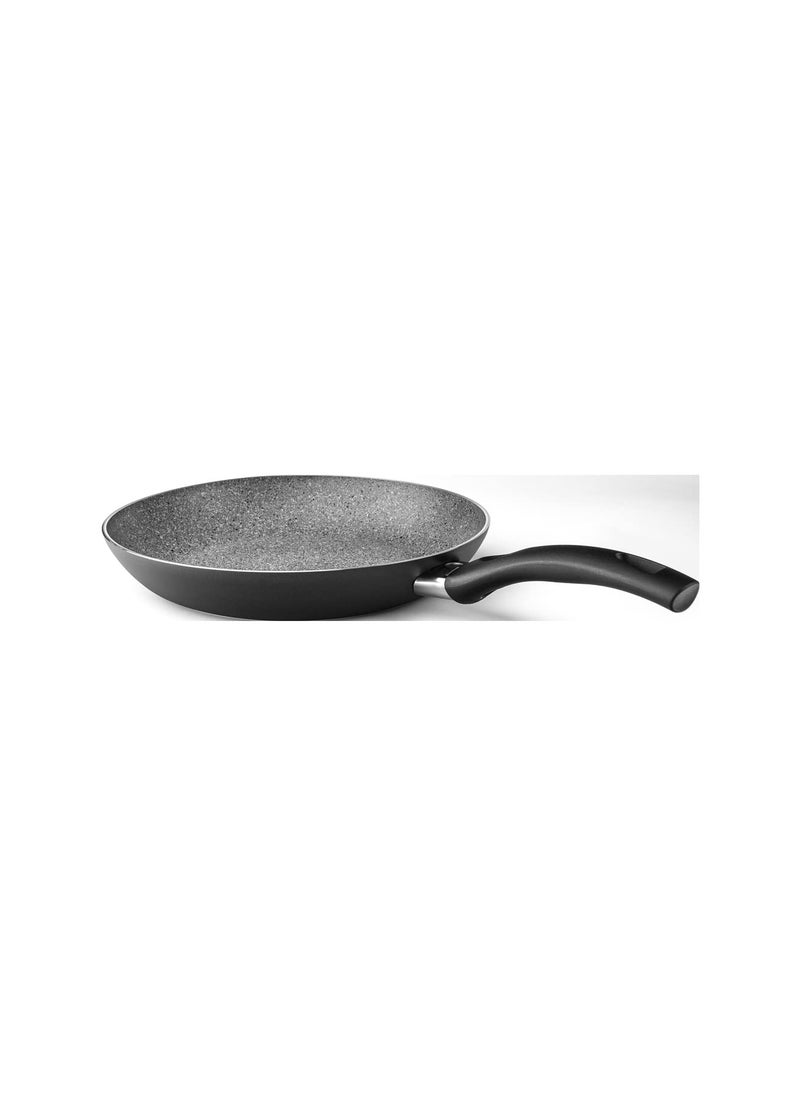 Ballarini 1006543 Frying Pan with Nonstick Coating Suitable for Induction With Temperature Control 24 cm Aluminium Bologna Granitium Black