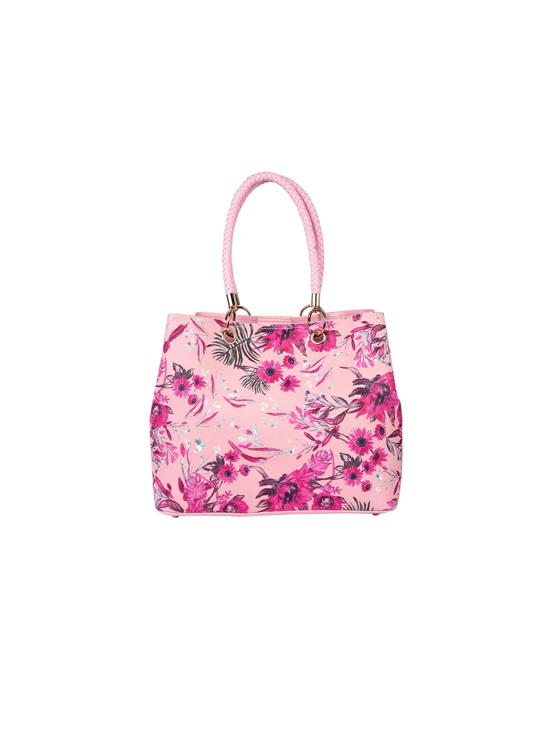 AMICA Amoura Floral Printed Leather Medium Tote Handbag for Women