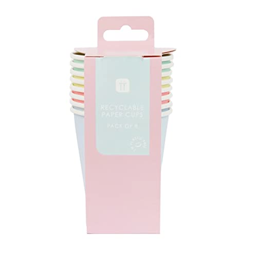 Talking Tables - Pastel Paper Cups - Recyclable Paper Tableware for Birthdays, Office Parties, Baby Showers - 8 Pack - Image 2