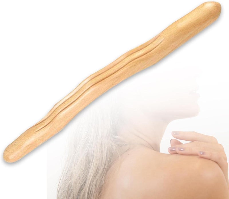 Handheld Wooden Massage Stick for Deep Tissue Relief and Relaxation, 38cm - Image 3