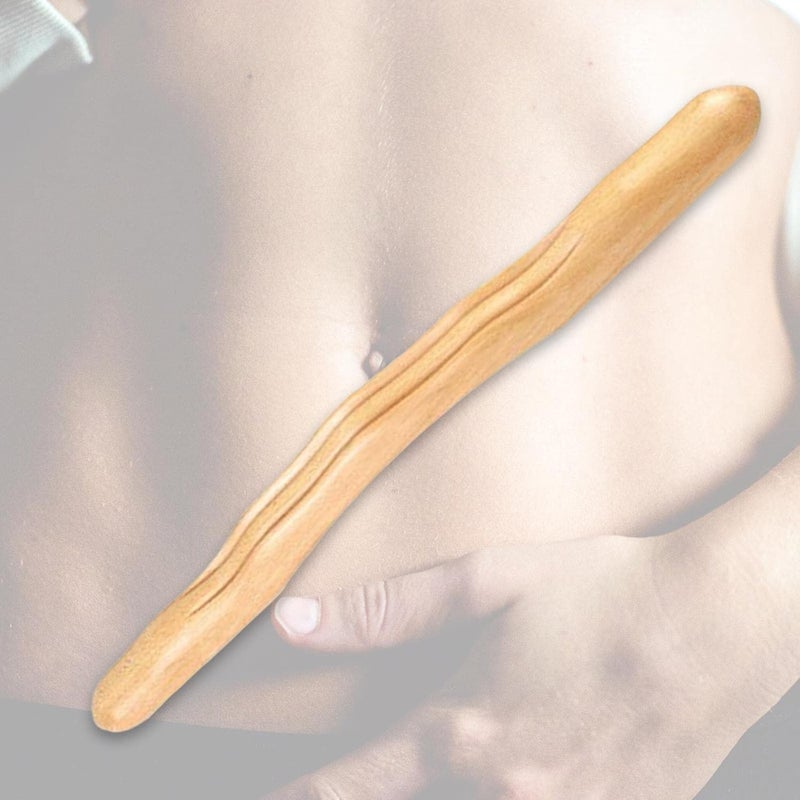 Handheld Wooden Massage Stick for Deep Tissue Relief and Relaxation, 38cm - Image 4