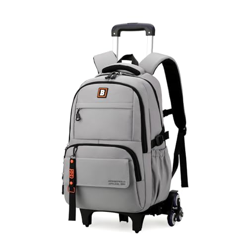 Armbq Rolling Backpack for Boys Kids with Wheels Trolley School Bag for Teens Elementary Wheeled Backpack - Image 1