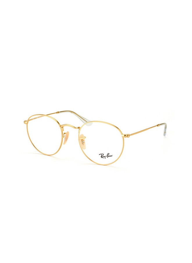 Ray-Ban Unisex Full Rim Round Shape Eyeglasses RX3447V - Lens Size: 50mm - Gold - Image 1