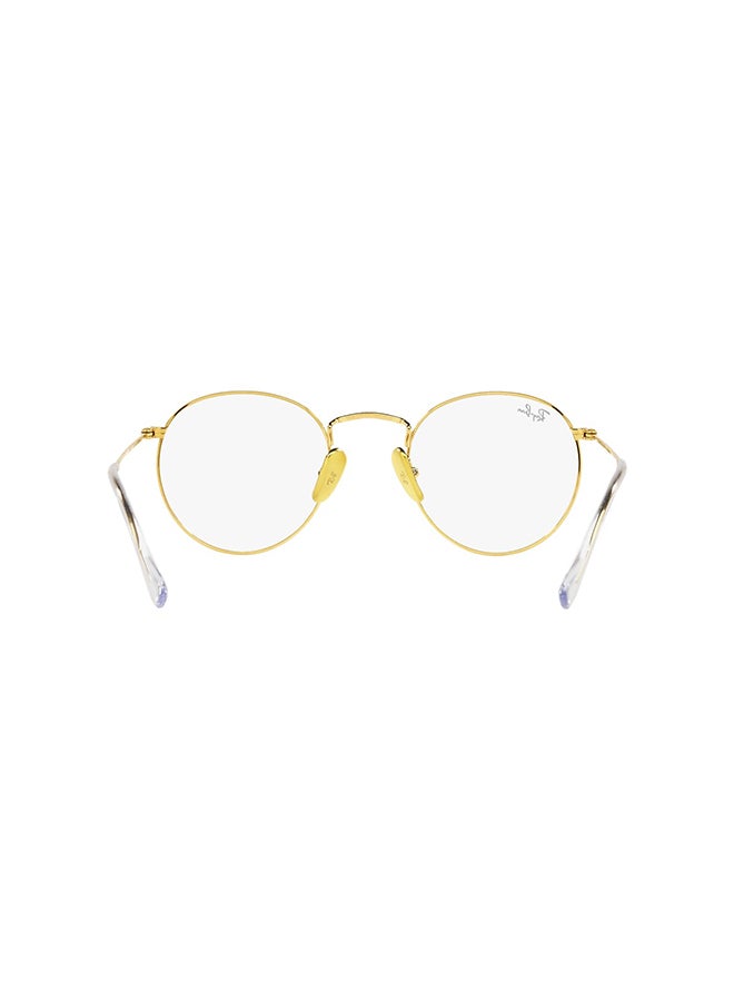 Ray-Ban Unisex Full Rim Round Shape Eyeglasses RX3447V - Lens Size: 50mm - Gold - Image 2