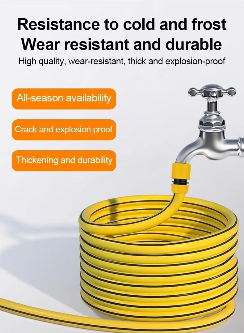 Generic 1/2 Inch Pvc Water Pipe Arbitrary Cut Drain Hose Flexible Garden Hose Three Layers Of Pressure Resistance And Heat Resistance Compatible Irrigation Watering Irrigation Car Washing Drain (25 Meters Long)  - Image 2