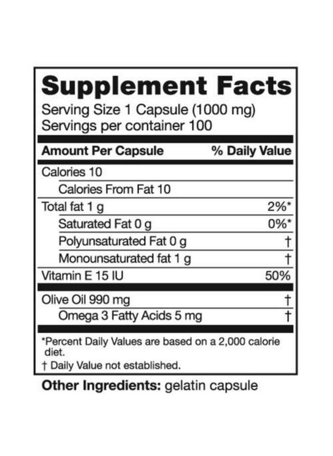 Seagate - Products Extra Virgin Olive Oil 1000 Mg 100 Soft Gels - Image 1