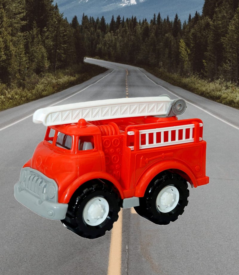 Goyal'S No Metal Axle, No Nut Used, No Sharp Edges Fire Brigade Toy Vehicle With Fire Rescue Ladders Safe Toy For Kids (Red) - Image 3