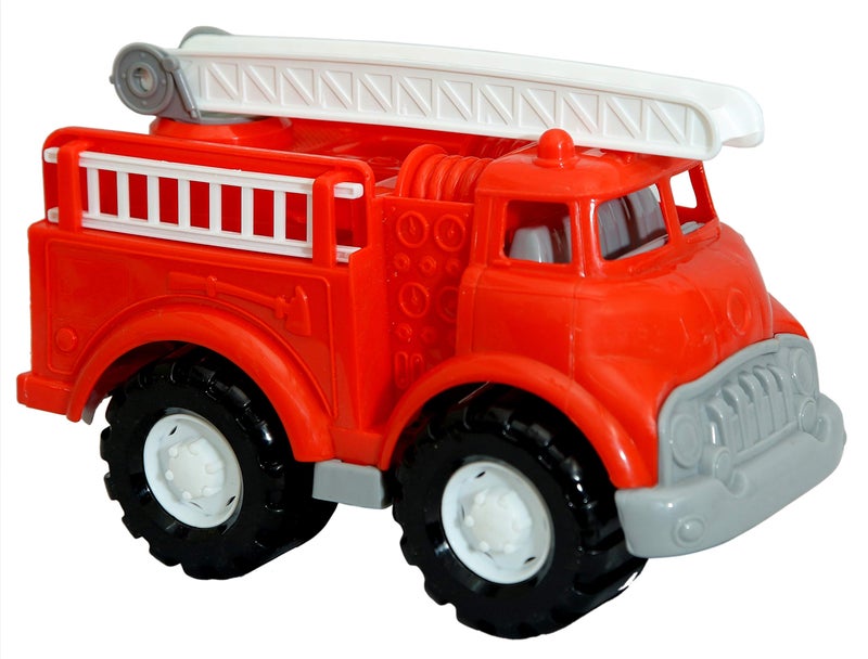 Goyal'S No Metal Axle, No Nut Used, No Sharp Edges Fire Brigade Toy Vehicle With Fire Rescue Ladders Safe Toy For Kids (Red) - Image 1