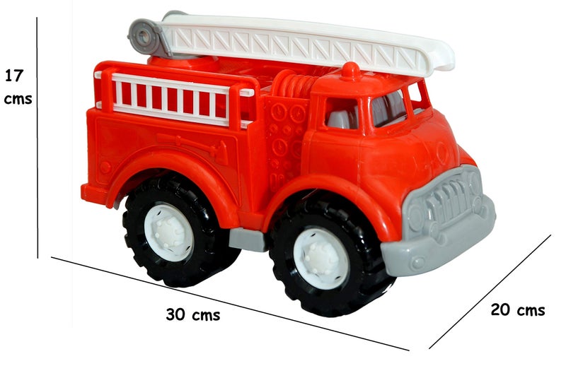 Goyal'S No Metal Axle, No Nut Used, No Sharp Edges Fire Brigade Toy Vehicle With Fire Rescue Ladders Safe Toy For Kids (Red) - Image 4