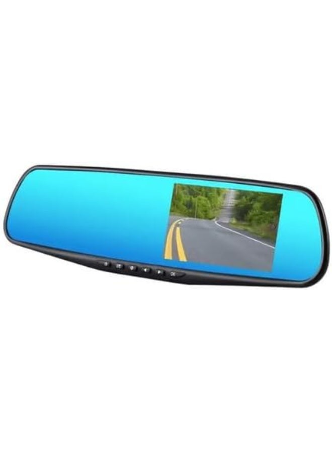 Dual Lens Dash Cam Car Dashboard Front And Rear Mirror Camera With LCD Display - Image 2