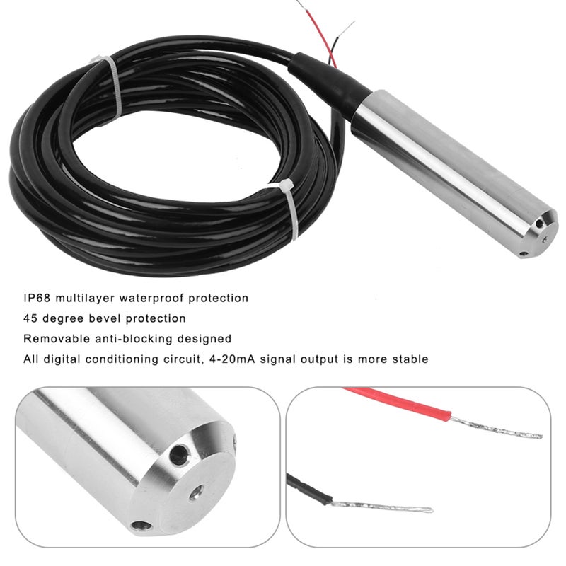 TL‑136 Liquid Level Transmitter Water Level Sensor Detector 24VDC 4‑20mA Signal Output - Image 3