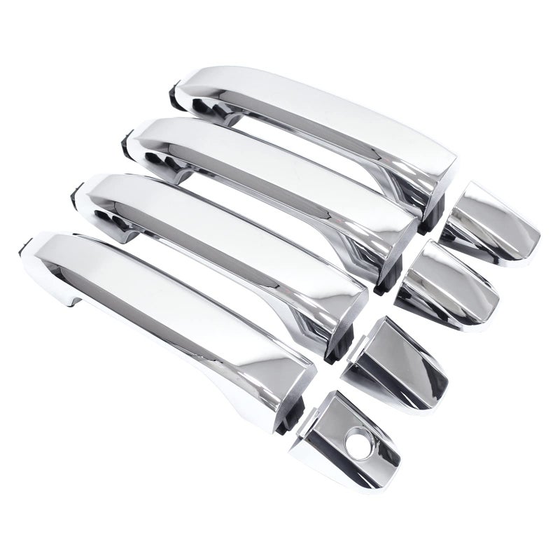 NewYall Chrome Front Rear Left and Right Exterior Door Handle for Chevrolet Silverado GMC Sierra 1500 2500 3500 Suburban Yukon 20142022 - Image 2