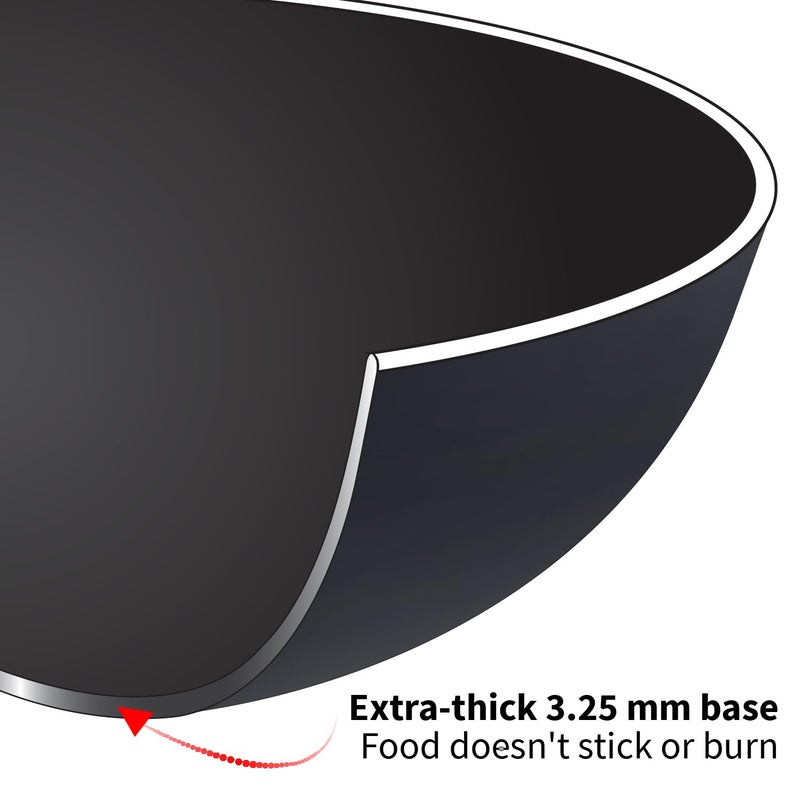 Hawkins Futura 2 Litre Deep Kadhai, Induction Deep Fry Pan, Hard Anodised Kadai with Glass Lid, Black (IAK20G) - Image 4