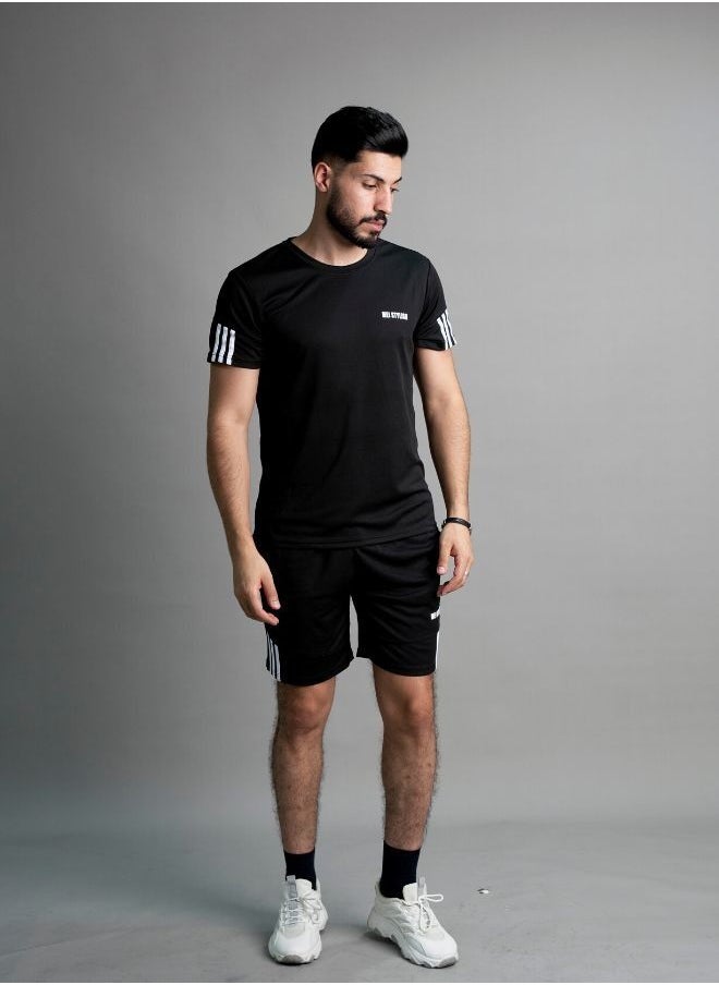 Mei Stylish - Men Activewear T-Shirt and Shorts Set Suitable for Indoor and Outdoor - Image 1