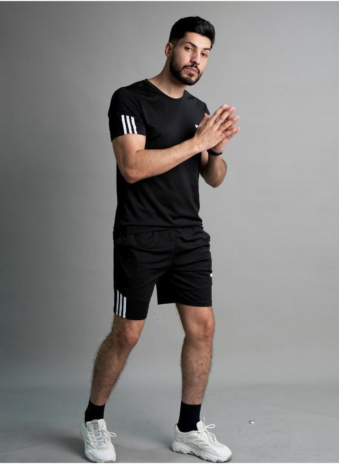 Mei Stylish - Men Activewear T-Shirt and Shorts Set Suitable for Indoor and Outdoor - Image 1