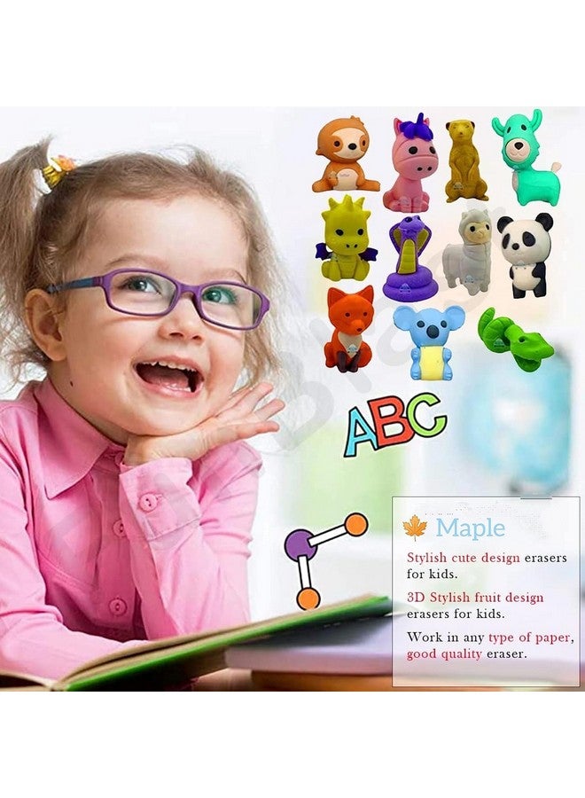 MAPLE Animal Erasers for Kids Pencil Erasers Puzzle Erasers Take Apart Erasers Stylish Mini Rubber Erasers Set for Return Gift Prizes Desk Pets Gifts Back to School Supplies for Kids Girls Boys (6) - Image 4