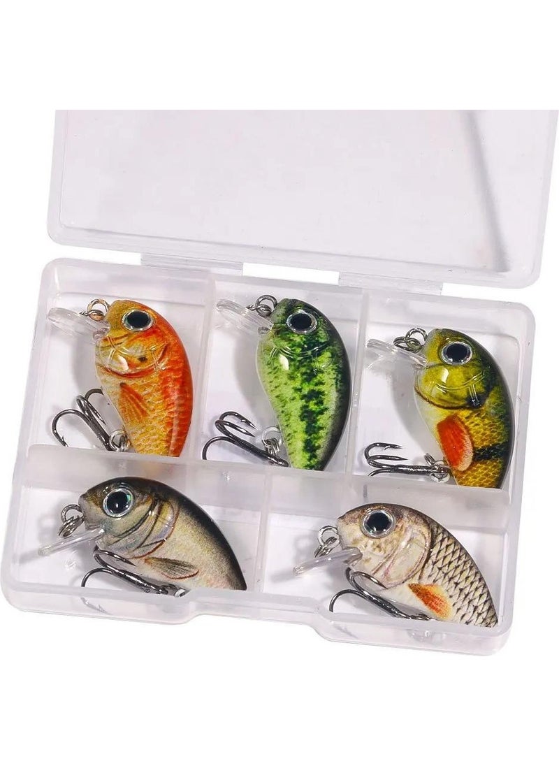 Valkyrie 5 Pieces Crankbait Lrf Fishing Rod Bait Set - Sound Ball - Boxed - 2.7cm 1.5gr  - Image 2