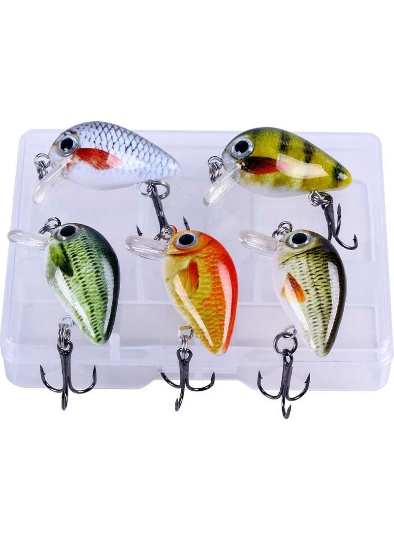 Valkyrie 5 Pieces Crankbait Lrf Fishing Rod Bait Set - Sound Ball - Boxed - 2.7cm 1.5gr  - Image 1