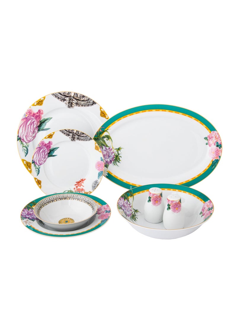 Dania Porcelain dining set, 28 pieces, floral print, suitable for 6 people - Image 3