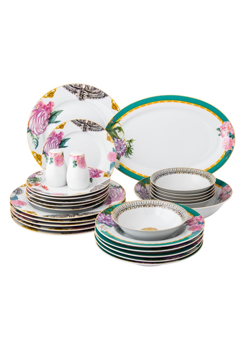 Dania Porcelain dining set, 28 pieces, floral print, suitable for 6 people - Image 2