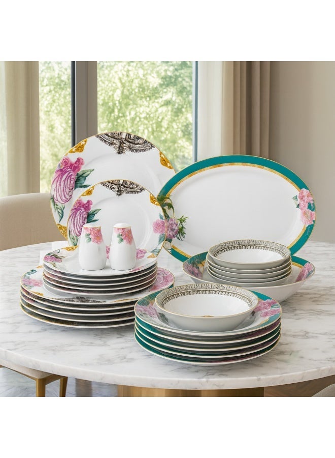 Dania Porcelain dining set, 28 pieces, floral print, suitable for 6 people - Image 1