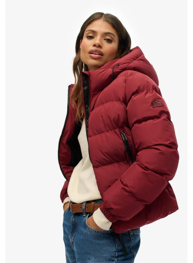 سوبر دراي جاكيت رياضي مبطن بغطاء رأس