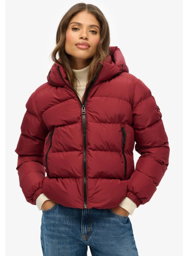 Hooded Sports Puffer Jacket
