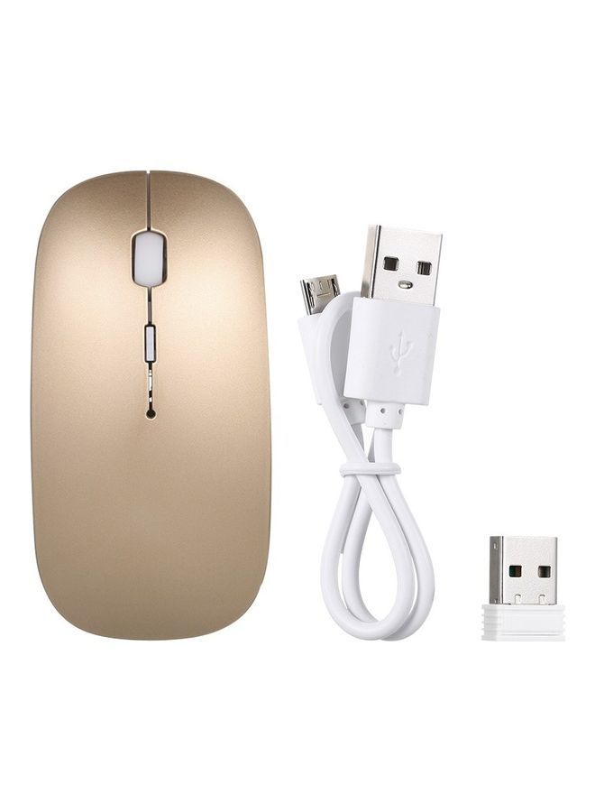 Loquat Wireless Mouse Portable Gold - Image 3